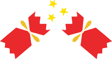 Bir insan tarafından çizilmiş bir noel krakerinin düz renkli retro karikatürü