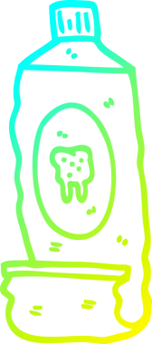 Bir insan tarafından çizilmiş bir diş macununun soğuk gradyan çizimi