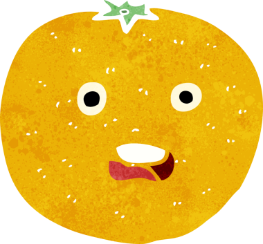 Bir insan tarafından çizilmiş turuncu çizgi film.