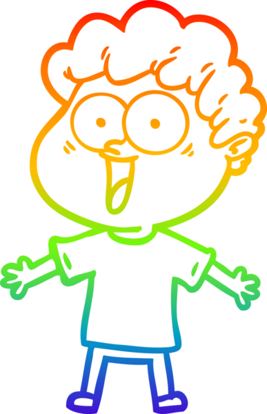 Bir insan tarafından çizilmiş mutlu bir adamın çizgi çizimi.