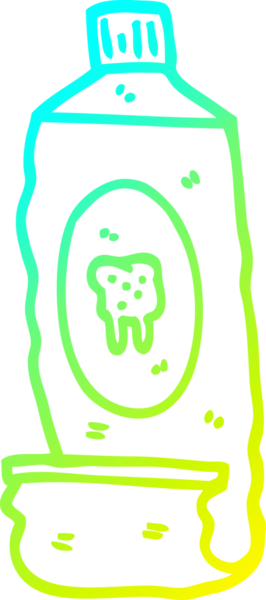 Bir insan tarafından çizilmiş bir diş macununun soğuk gradyan çizimi