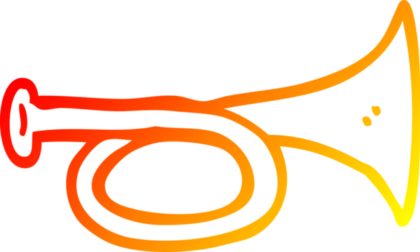 Bir insan tarafından çizilmiş bir karikatür pirinç boynuzu çizimi.