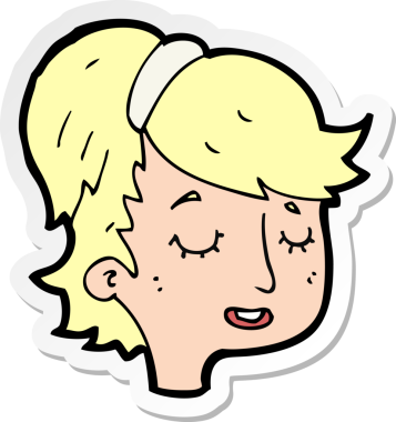 Bir insan tarafından çizilmiş güzel bir kadın yüzü.