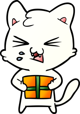 Bir insan tarafından çizilmiş kedi tıslaması.