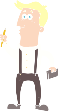 Bir insan tarafından çizilmiş düz renk çizimi