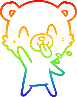 Bir insan tarafından çizilmiş kaba bir çizgi film ayısının çizimi.