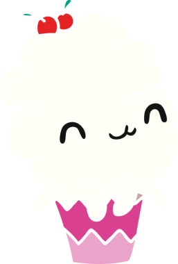 Çizim: kawaii ahtapot keki bir insan tarafından çizildi.