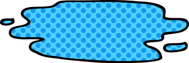 bir insan tarafından çizilmiş ıslak su birikintisi.