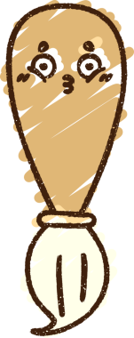 Bir insan tarafından çizilmiş Boya Fırçası Tebeşiri