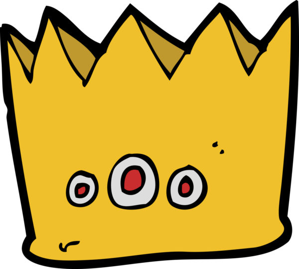 Bir insan tarafından çizilmiş karikatür tacı