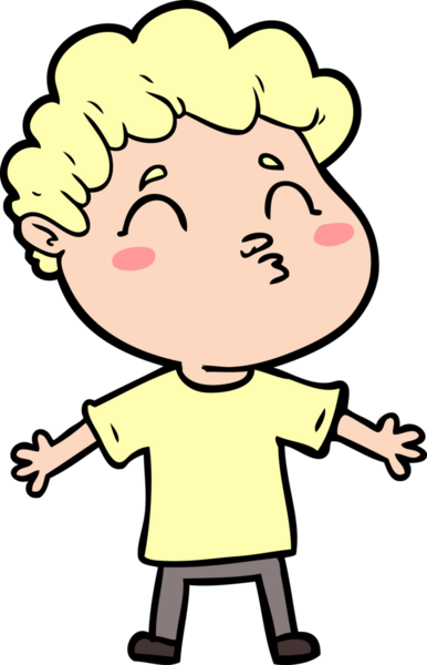 Çizgi film adamı somurtuyor Bir insan tarafından çizilmiş