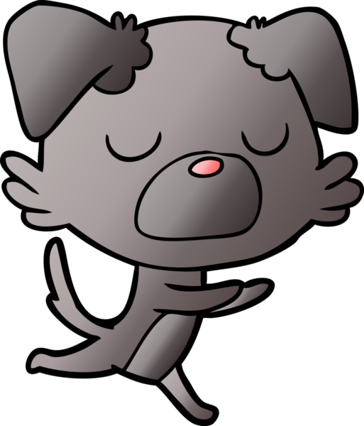 Bir insan tarafından çizilmiş çizgi film köpeği.