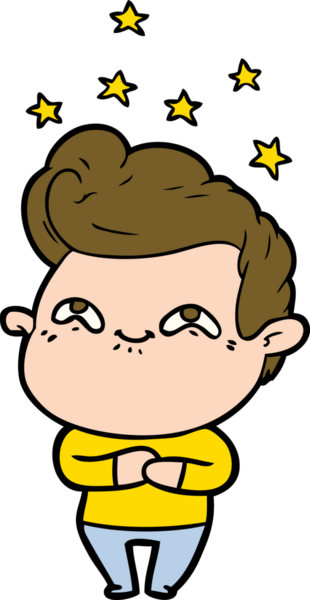 Bir insan tarafından çizilmiş heyecanlı bir çizgi film.