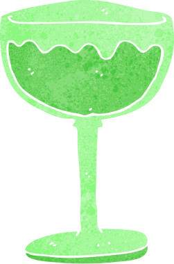 bir insan tarafından çizilmiş karikatür kokteyli