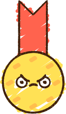 Bir insan tarafından çizilen Altın Madalya Tebeşiri