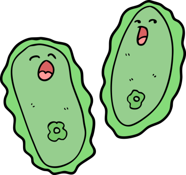 bir insan tarafından çizilmiş karikatür hücreleri