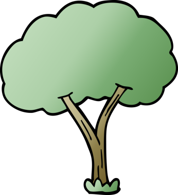 Bir insan tarafından çizilmiş karalama ağacı.