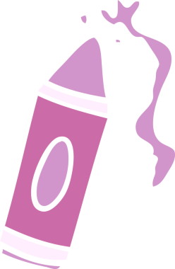 Bir insan tarafından çizilmiş pembe renkli bir karikatür.