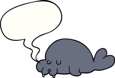 Bir insan tarafından çizilmiş, konuşma baloncuklu bir mors.