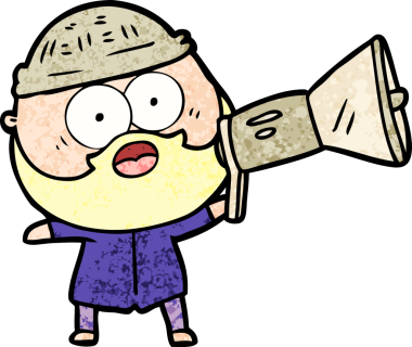 Çizgi film bir insan tarafından çizilmiş sakallı adamı şaşırttı