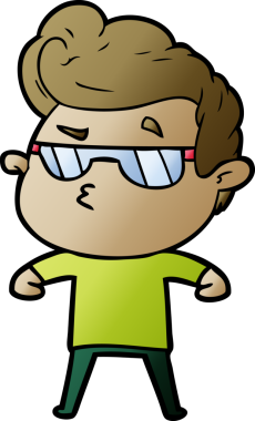 Bir insan tarafından çizilmiş havalı bir çizgi film.