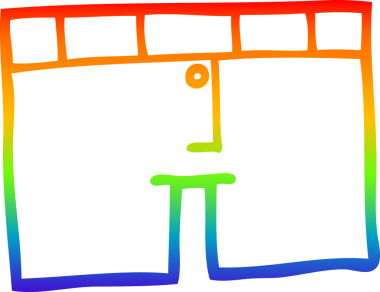 Gökkuşağı gradyan çizgisi bir insan tarafından çizilmiş bir iç çamaşırı.