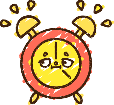 Bir insan tarafından çizilen Alarm Saati Tebeşiri