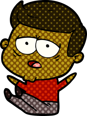 Bir insan tarafından çizilmiş yorgun bir adam.