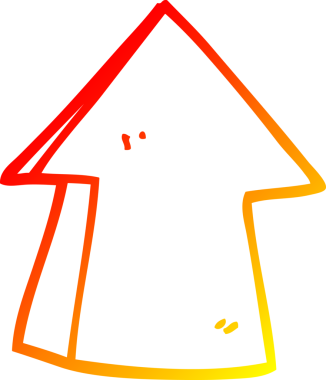 Bir insan tarafından çizilmiş bir çizgi filmin sıcak gradyan çizimi