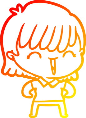 Bir insan tarafından çizilmiş bir karikatür kadın çizimi