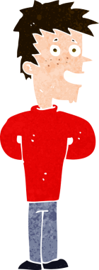 Bir insan tarafından çizilmiş mutlu bir adam.