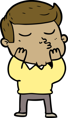 Bir insan tarafından çizilmiş karikatür mankeni adam.