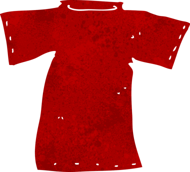 Bir insan tarafından çizilmiş karikatür tişörtü.