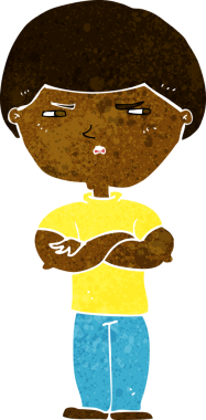 Bir insan tarafından çizilmiş huysuz bir adam çizgi filmi.