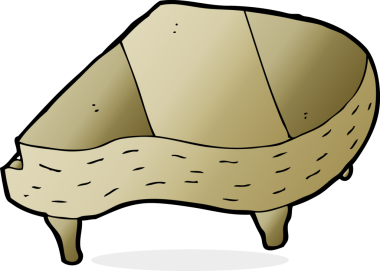 bir insan tarafından çizilmiş bir piyano.