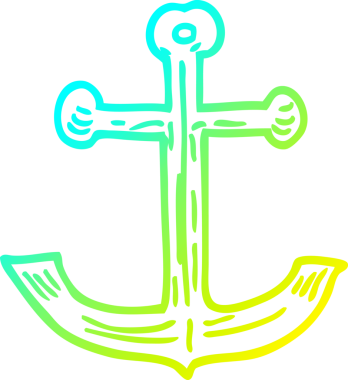 Bir insan tarafından çizilen karikatür gemilerinin soğuk gradyan çizgileri.