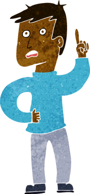 Bir insan tarafından çizilmiş bir fikri olan çizgi film çocuğu.