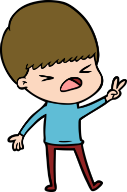 Çizgi film bir insan tarafından çizilmiş stresli adam