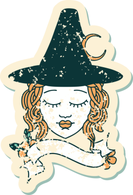 Retro Dövme Tarzı İnsan Cadı Yüzü Bir İnsan Tarzı Çizmiş