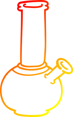 Bir insan tarafından çizilen çizgi film nargilesinin sıcak çizgi çizimi