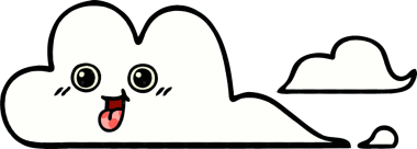 bir insan tarafından çizilmiş bir bulutun çizgi roman tarzı