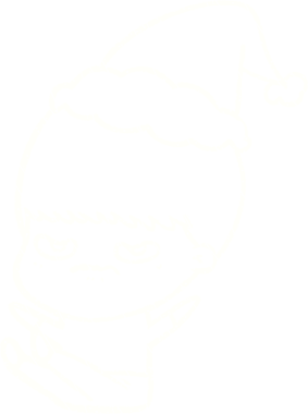 Bir insan tarafından çizilen Noel Çocuğu Tebeşiri