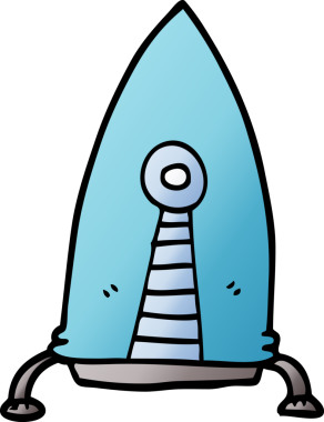 bir insan tarafından çizilmiş karalama uzay roketi