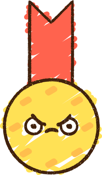 Bir insan tarafından çizilen Altın Madalya Tebeşiri