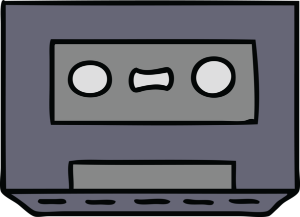 Bir insan tarafından çizilmiş eski bir kaset karalaması.