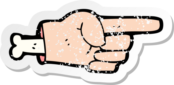 İnsan eliyle çizilmiş bir karikatürün gerilimli yapıştırması.