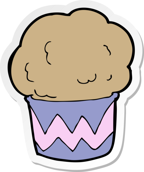 Bir insan tarafından çizilmiş bir kek etiketi.