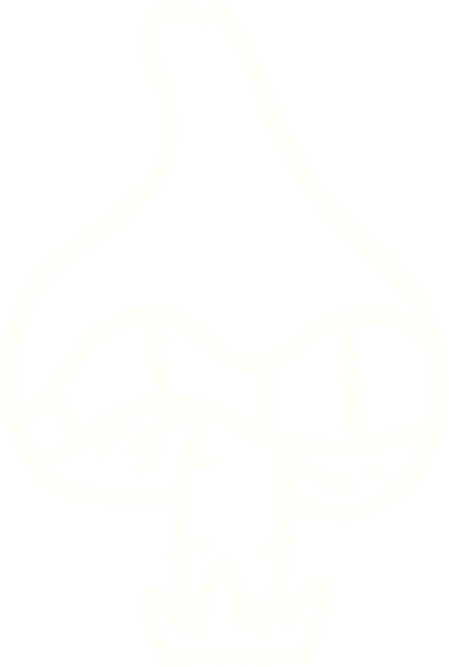 Bir insan tarafından çizilmiş mantar tebeşiri.