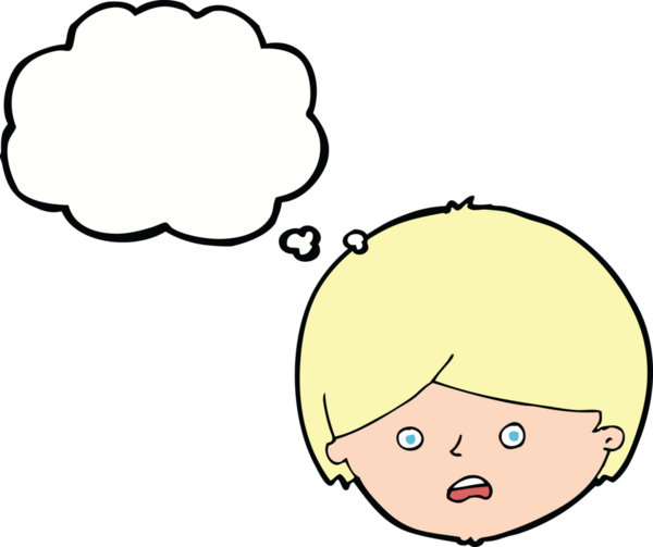 Bir insan tarafından çizilmiş düşünce baloncuğu olan mutsuz bir çocuk.