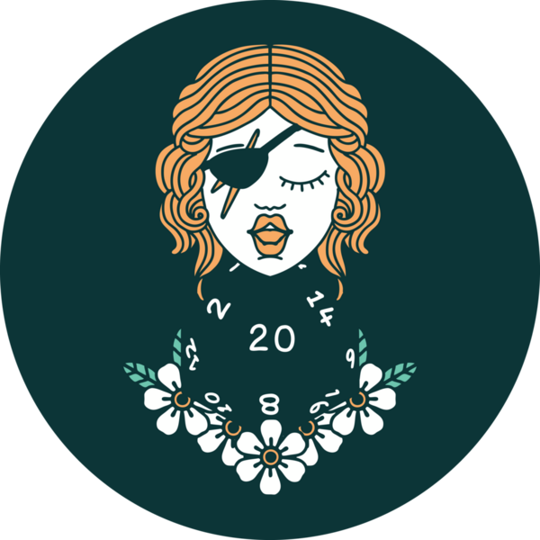 Bir insan tarafından çizilmiş 20 zarlı insan düzenbazının simgesi.